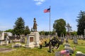 Molly Pitcher Standing in Old Graveyard in Carlisle PA